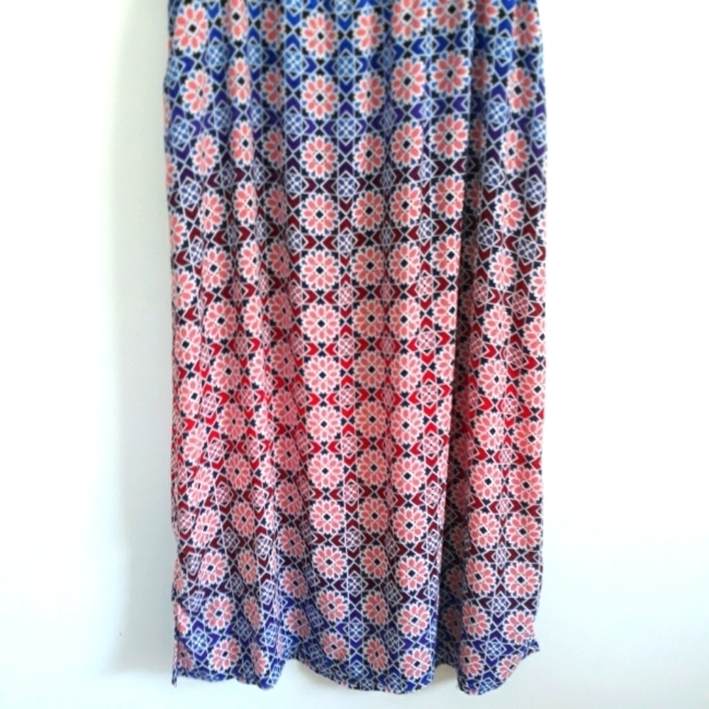 Vince Camuto Maxi Dress Sleeveles Elasticized Waist lined Floral Multico… - Picture 9 of 13